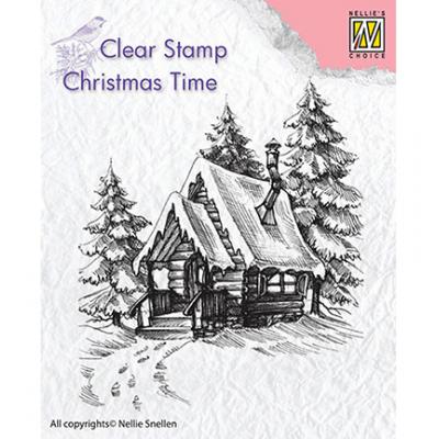 Nellie's Choice Clear Stamp - Snowy House - 2